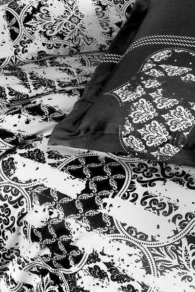 Altınbaşak Alchera Black Satin Double Duvet Cover Set