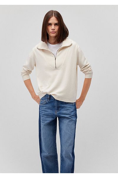 Mavi Tricou Ecru cu semi-fermoar 1612796 -70005