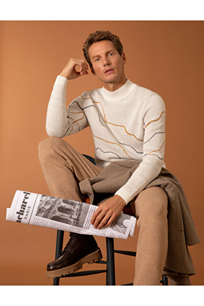 Cacharel Camel Regular Fit Pamuk Karışımlı Yarım Balıkçı Yaka Triko Kazak 50272281-VR015