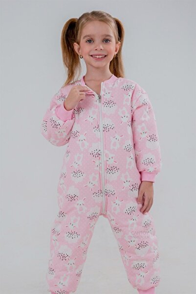 Cantoy Kız Erkek Çocuk Kalın Elyaf Dolgulu 2.5 Tog Desenli Uyku Tulumu