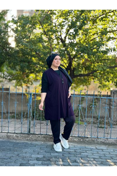 TDYtrendy Giyim Γιλέκο με 3 κουμπιά με μοτίβο μητρικής αμυγδάλου Lycra