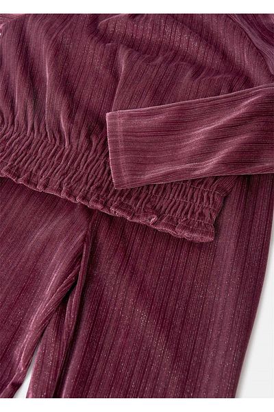 MAYORAL Set pentru fete din catifea - liliac 7553