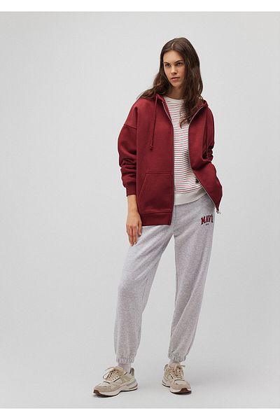 Mavi Graue Jogginghose mit Logo-Aufdruck - 1010757 -85438