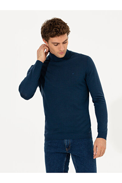 Cacharel İndigo Slim Fit Balıkçı Yaka Basic Triko Kazak 50211329-VR028