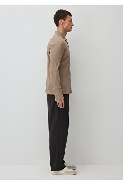 Mavi Kahverengi Polo Tişört Loose Fit / Bol Rahat Kesim 0612375-70321