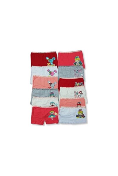missude 12'li Paket Kız Çocuk Boxer