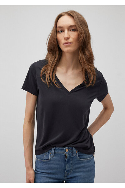 Mavi Μαύρο Modal Tencel Basic T-Shirt - Κανονική Εφαρμογή 1612692 -900