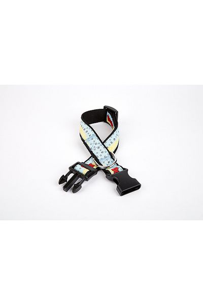 mikudesign Patterned Fancy Woven Dog Collar 1.5 X 25-40 cm Black