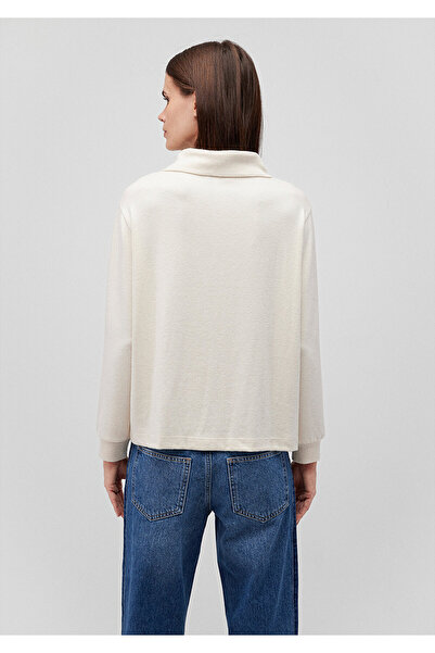 Mavi Ecru T-Shirt with Half Zipper 1612796 -70005