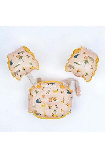 Decathlon أكمام السباحة للأطفال - بيج/تropical مطبوع - Tiswim