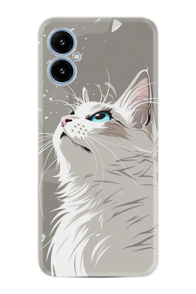 omix X5 Kılıf Boutique Baskılı Resimli Beyaz Kedi Pcode -061