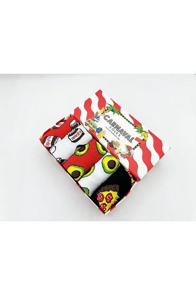 CARNAVAL SOCKS Unisex Κάλτσες με σχέδιο Sweet Foods 5 συσκευασιών