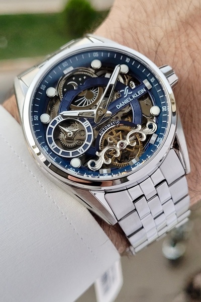 Daniel Klein Kadranı Lacivert Kordonu Gri Renk Ayarlanabilir Kordonlu Otomati...
