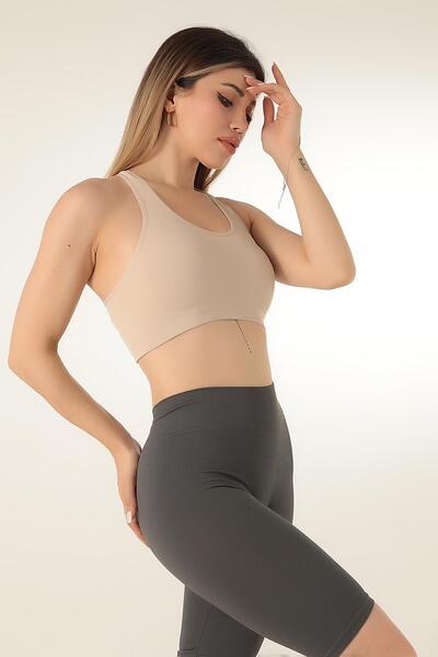 Doremi В'язаний безшовний бюстгальтер з перехресними бретелями