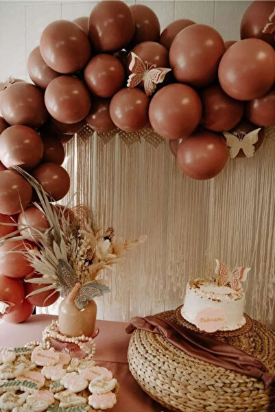 Lema Store 30 adet kahverengi balon konsept natural sonbahar
