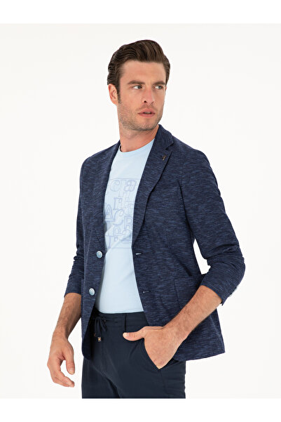 Cacharel Lacivert Slim Fit Pamuk Karışımlı Ceket 50285251-VR033