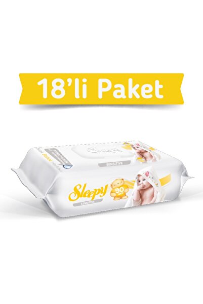 Sleepy مناديل مبللة للبشرة الحساسة × 18 قطعة