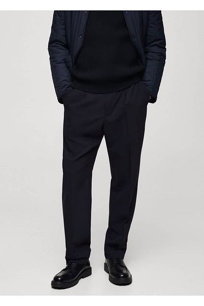 MANGO Man Regular Fit Flowy Pleated Pants
