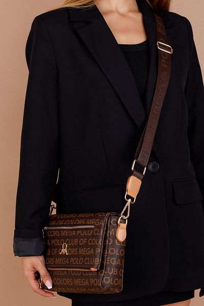 Getcho Lorna Women's Monogram Adjustable Strap Crossbody Bag