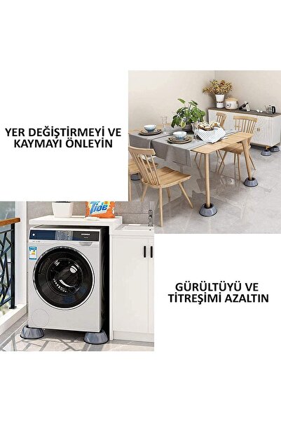 tafce 4 bucăți de bază pentru mașină de spălat, anti-vibrații, anti-alunecare, picior robust