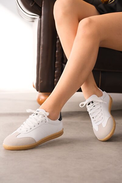 MODAADAM Γυναικεία Αθλητικά Παπούτσια με Λεπτή Σόλα Panet - Λευκό