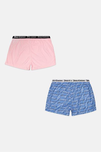 Juicy Couture Kids Girl 2 Piece Brand Logo Shorts, Pink