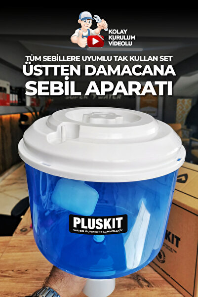 PLUSKIT Su Arıtma Damacana Sebil Üstü Aparatı Hazneli, Sebil Üstü 5 Litre Haz...