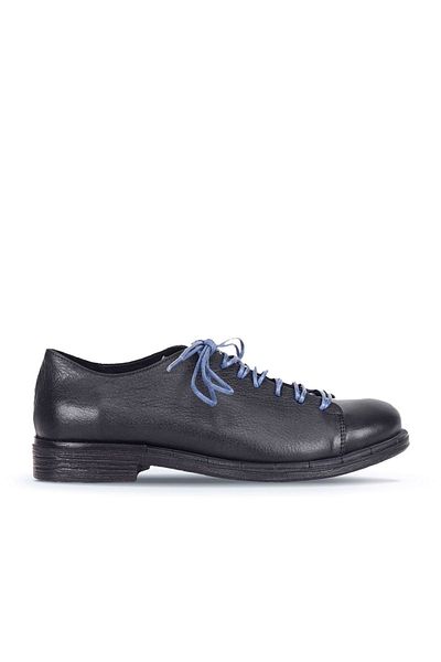 Bueno Shoes Pantofi de damă din piele albastră cu toc mic - 01wr3702
