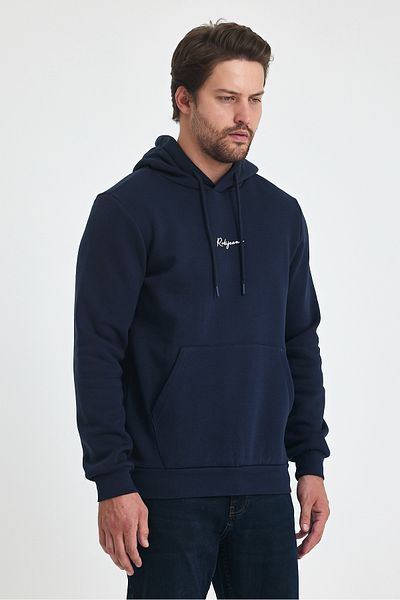 Rodi 5281 Model - 3 String Hooded and Printed Pocket Sweatshirt