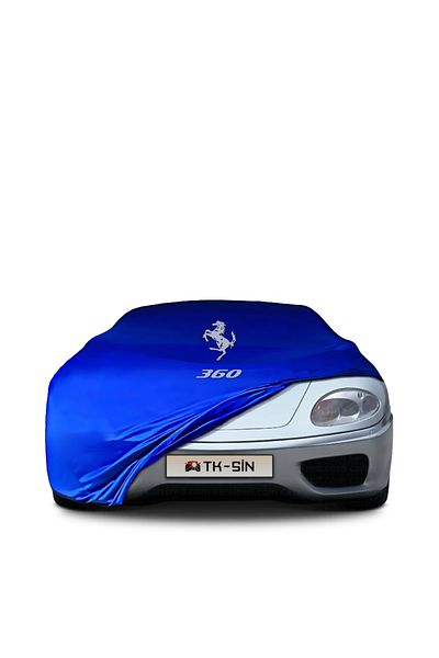 ULTRASHOP قماش سيارة متوافق مع FERRARI 360، قماش أزرق ممشط مقاوم للغبار، قماش مرآب أوتوماتيكي
