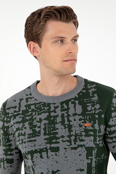 U.S. Polo Assn. Men's Gray Melange Sweater 50293153 -Vr086