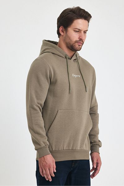 Rodi 5281 Model - 3 String Hooded and Printed Pocket Sweatshirt