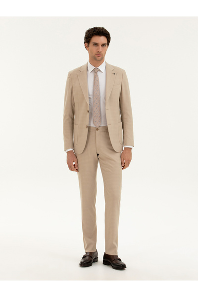 Cacharel Bej Slim Fit Takım Elbise 50289003-VR011