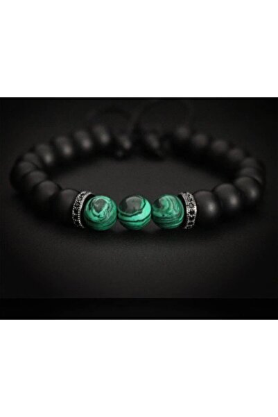 Alnis Atelier سوار من الحجر الطبيعي من ماركة Malahit وMatt Onyx