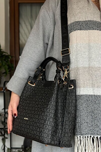 Just Polo Large Size Knitted Embroidered Handmade Casual Women's Shoulder Bag