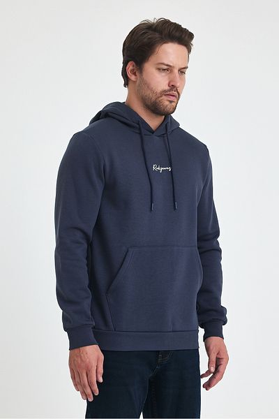 Rodi 5281 Model - 3 String Hooded and Printed Pocket Sweatshirt