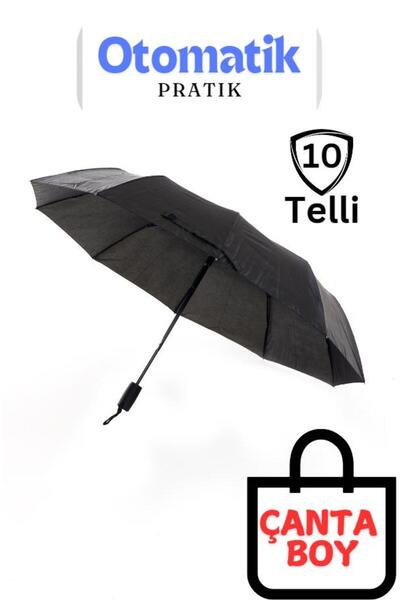 Duke Nickle Unisex Siyah Otomatik 10 Telli Extra Dayanıklı Şemsiye  - Otomati...