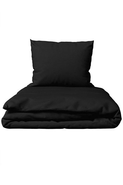 Maki Black Single Duvet Cover and Pillowcase