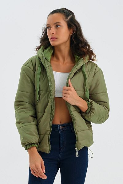 Rodi Women's Puffer Jacket Short Hooded Ds22Kb 025117