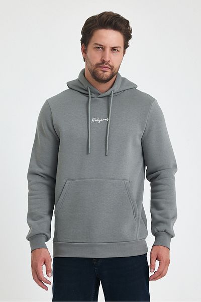 Rodi 5281 Model - 3 String Hooded and Printed Pocket Sweatshirt