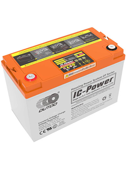 OUTDO 100 Ah Jel Akü Derin Döngü Ve Dijital Ekran