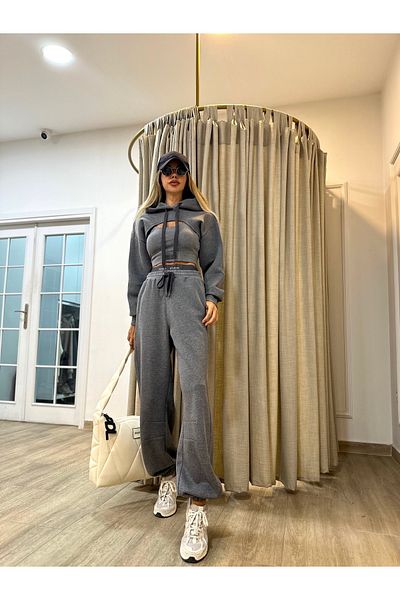 POODLE Γυναικείο Λαστιχένιο Λεπτομερές Jogger Sweatpants