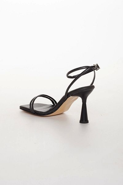 MFT AYAKKABI Pantofi negri cu toc subțire de 9 cm