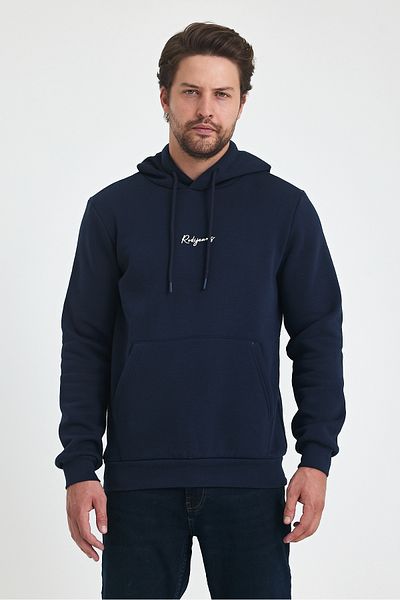 Rodi 5281 Model - 3 String Hooded and Printed Pocket Sweatshirt