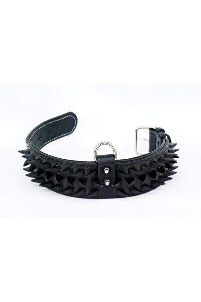 AC LEATHER AYARLANABİLİR DERİ GÖĞÜS TASMASI YÜRÜYÜŞ SETİ SİYAH FİL DİŞİ DETAYLI