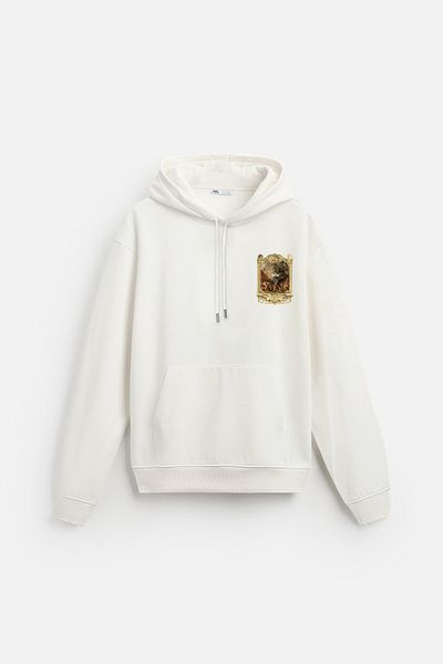 Butik Суитшърт с качулка и джоб кенгуру с щампа Trend Biz