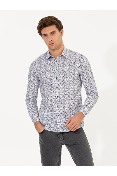 Cacharel Black Slim Fit Long Sleeve Shirt 50256735-Vr046