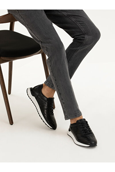 Cacharel Siyah %100 Deri Sneaker Ayakkabı 50290272-VR046