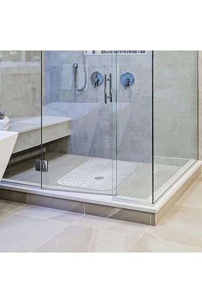 Blue Home Classique Γυναικείο Μαλακό Αντιολισθητικό Χαλάκι Ντους - Άνετο Μαξιλάρι Μπάνιου Μέγεθος: 53cm x 53cm Τετράγωνο