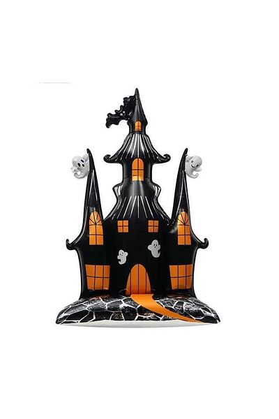 kidspartim Footed Halloween Witch Castle Foil Balloon 150X106 cm